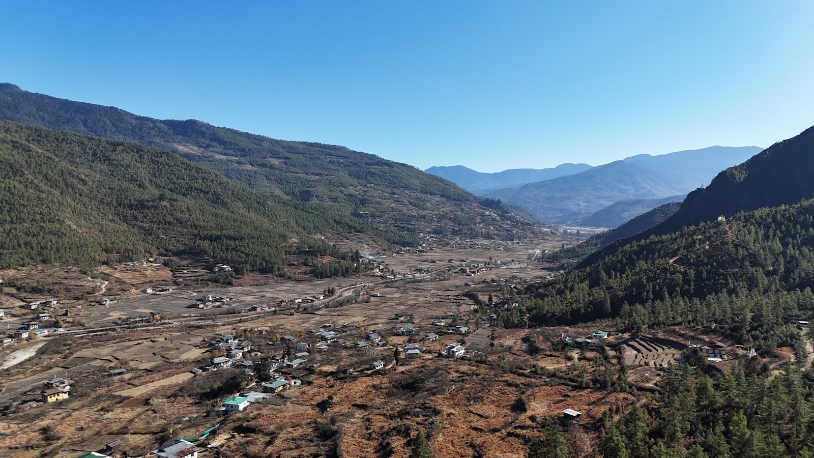 Paro valley from above