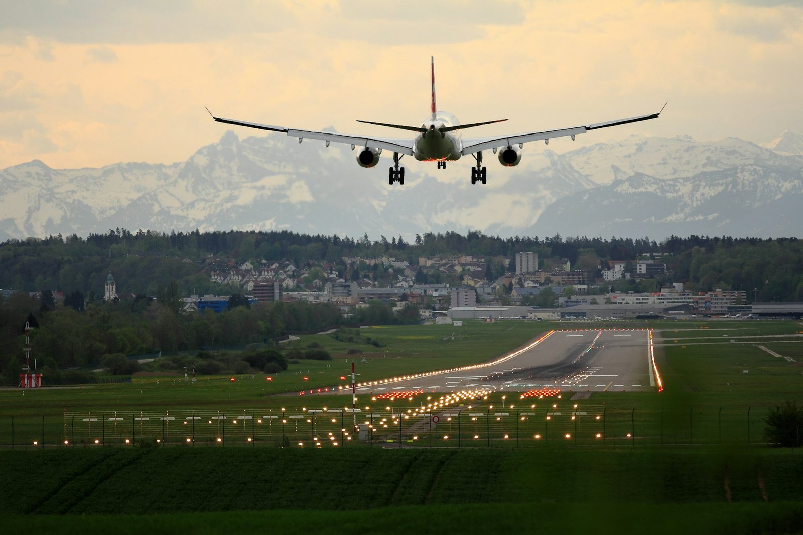 Premium aviation arrival at altitude